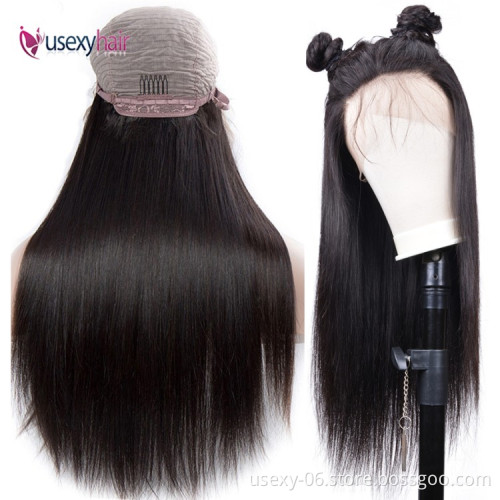 Wholesale Virgin Hair Wigs For Black Women Young Gilr Raw Cuticle Aligned Hair Straight 13x6 Lace Front Wig